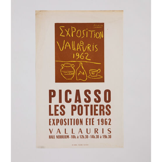 Picasso Les Potiers Exposition 1962 rare vintage poster