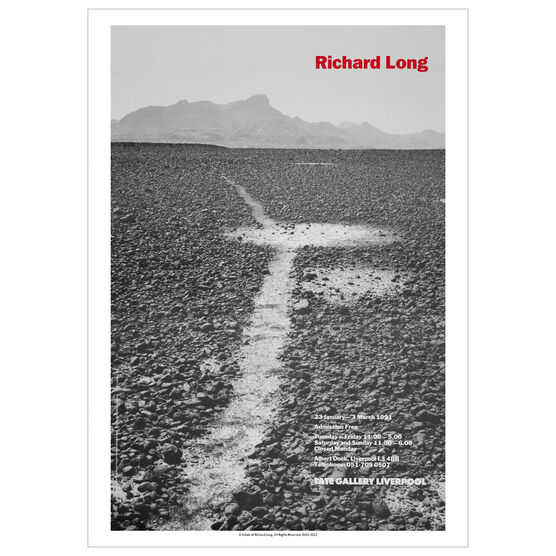 Richard Long 1991 vintage exhibition poster