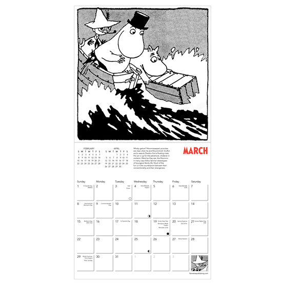 Moomin 2026 mini wall calendar