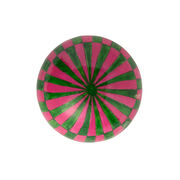 Handpainted green & pink bauble