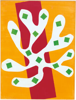 Matisse: White Alga on Orange and Red