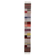 Patchwork weave wool scarf