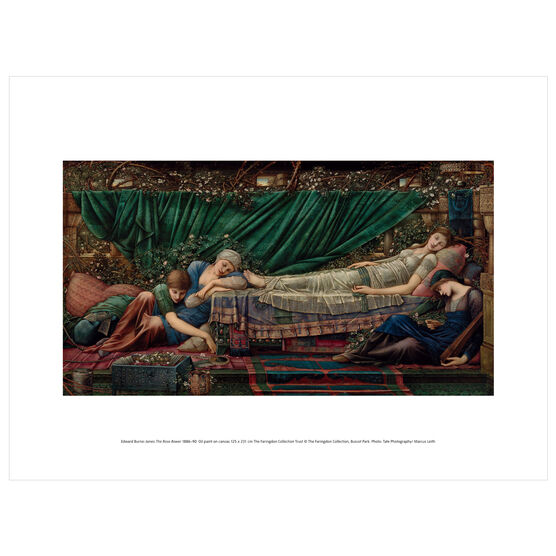Edward Burne-Jones: The Rose Bower exhibition print