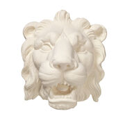 Ornamental plaster cast lion's head