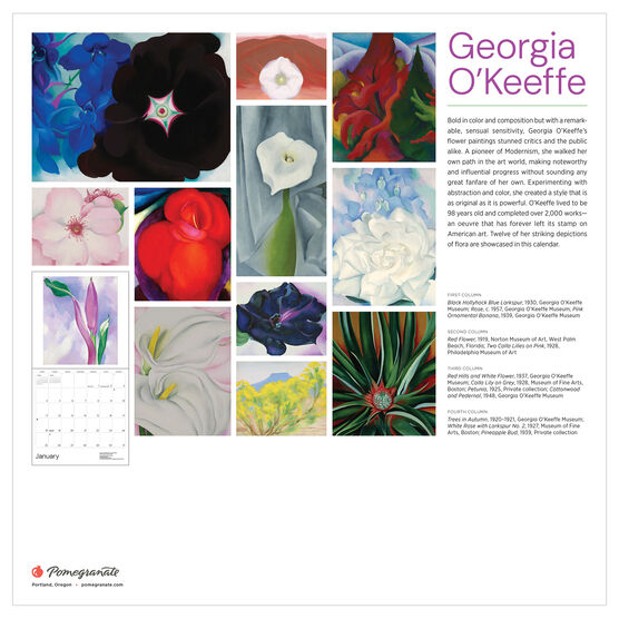 Georgia O'Keeffe 2026 wall calendar