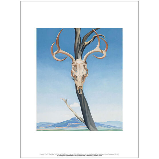 Georgia O'Keeffe Deer's Skull with Pedernal (exhibition print)