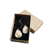 Teardrop hoop earrings