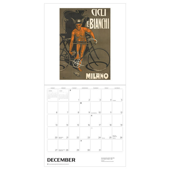 Bicycles Vintage Posters 2026 wall calendar