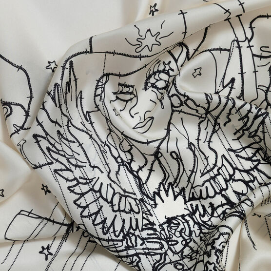 Hew Locke The Bugler silk scarf