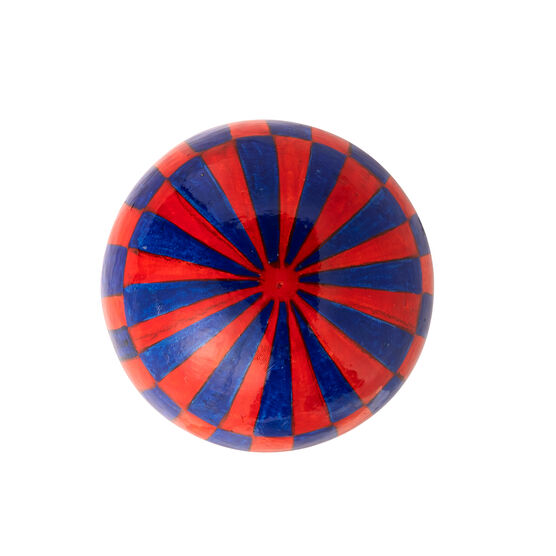 Handpainted red & blue bauble