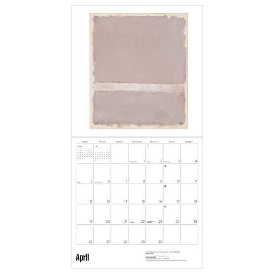Mark Rothko 2026 wall calendar