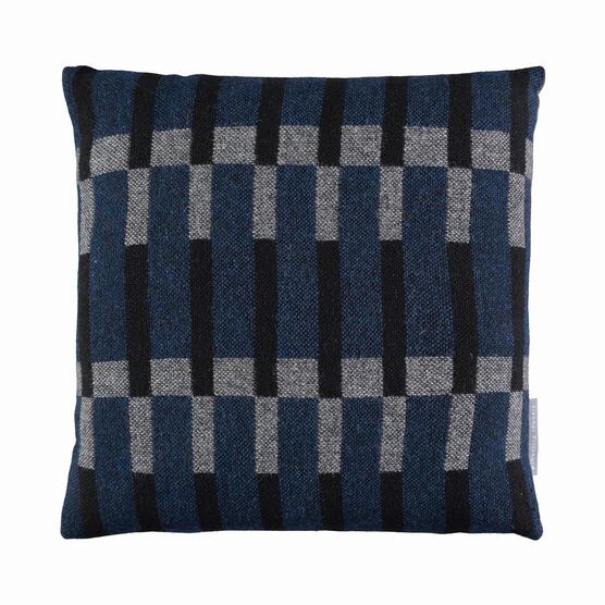 Eleanor Pritchard navy block cushion