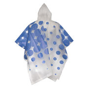 Tate blue dot poncho