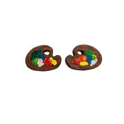 Paint palette earrings