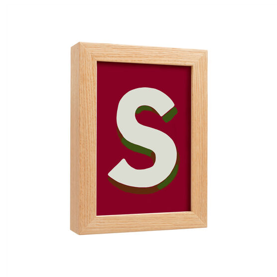 Bob and Roberta Smith Bobs Alphabet framed A6 print: S
