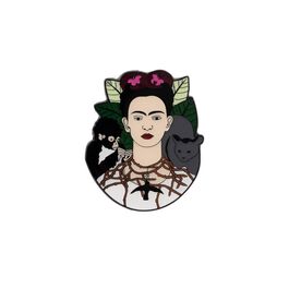Frida Kahlo Self Portrait pin badge