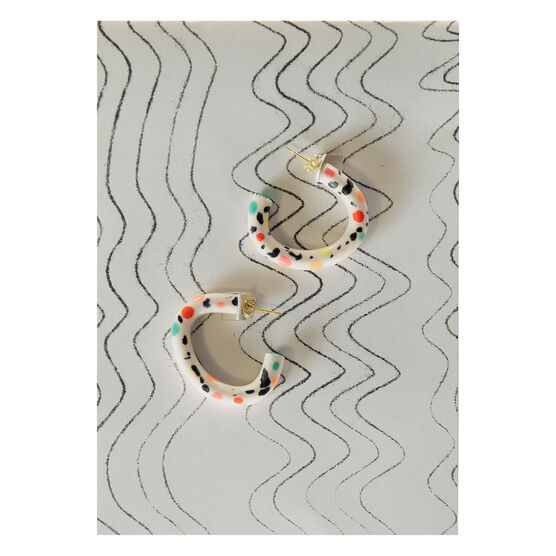 Ceramic Carnival curve earrings