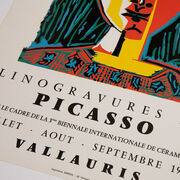 Linogravures de Picasso 1972 rare vintage poster