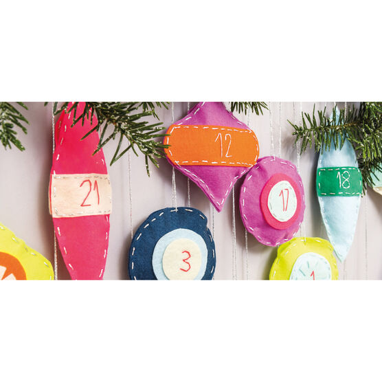 Felt bauble advent calendar kit