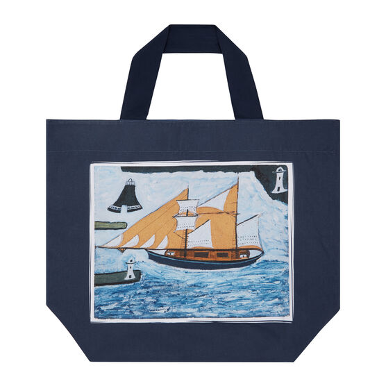 Alfred Wallis Blue Ship beach bag