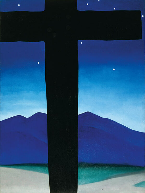 Georgia O'Keeffe: Black Cross with Stars and Blue