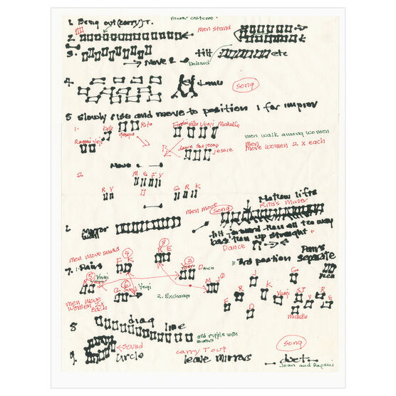 Joan Jonas, Score, Document of 2012 reconstruction of Mirror Piece I (1969), 2018