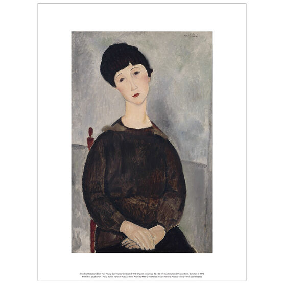 Modigliani  Black Hair (Young Dark-Haired Girl Seated) (exhibition print)