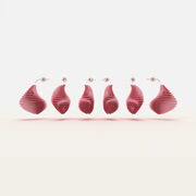 Pink Helix 3D printed earrings