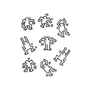 Keith Haring Dancers wall stickers