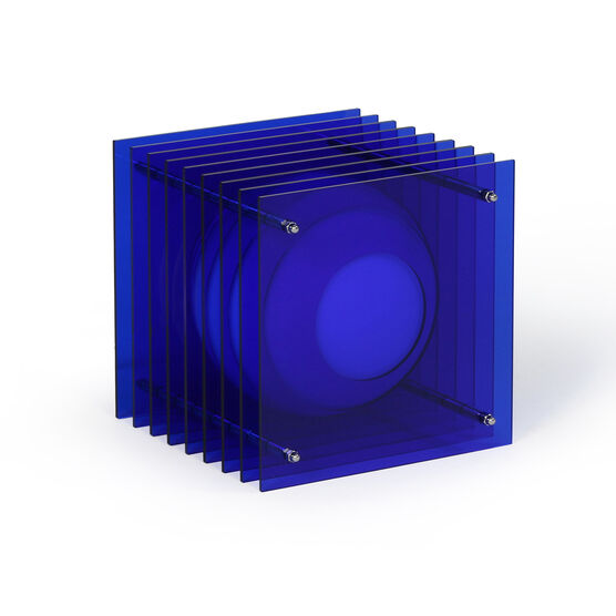 Lop small square blue lamp