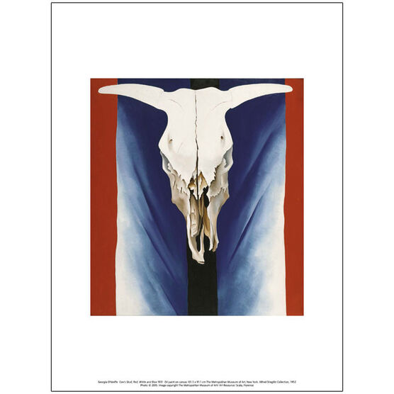 Georgia O'Keeffe Cow's Skull, Red, White and Blue (exhibition print)