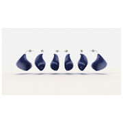Blue Helix 3D printed earrings