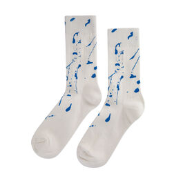 Blue paint splash socks