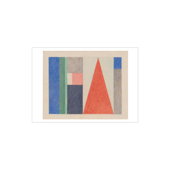 Sophie Taeuber-Arp Large Triangle: Vertical-Horizontal Composition greetings card