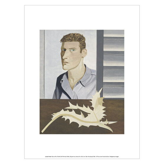 Lucian Freud Man with a Thistle (Self-Portrait) art print