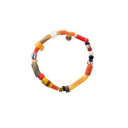 Multicoloured glass beaded bracelet