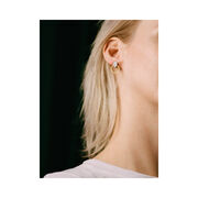 Raindrop hoop stud earrings