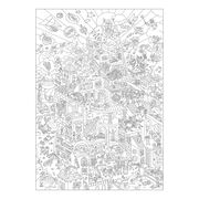 Party colouring poster