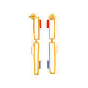 Tremelia enamel drop earrings