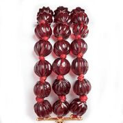 Glass bead bracelet - red
