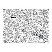 Monsters giant paper tablecloth colouring sheet