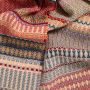 Terracotta striped scarf