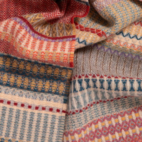 Terracotta striped scarf