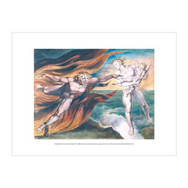 William Blake The Good and Evil Angels exhibition print