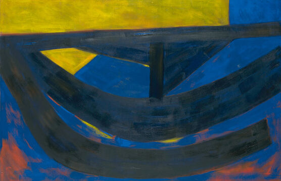Barns-Graham: June Painting, Ultramarine and Yellow