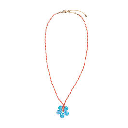 Blue flower necklace