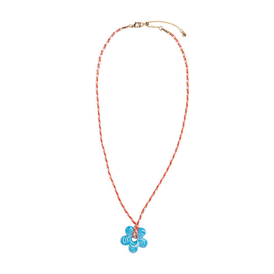 Blue flower necklace