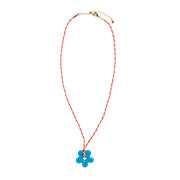 Blue flower necklace