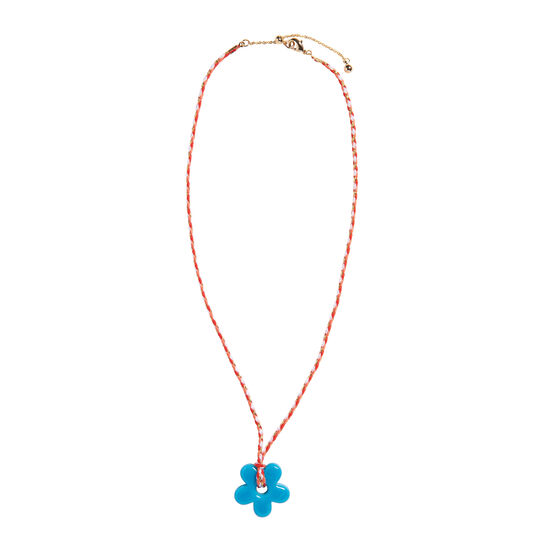 Blue flower necklace