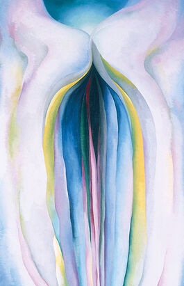 O'Keeffe: Grey Lines with Black, Blue and Yellow
